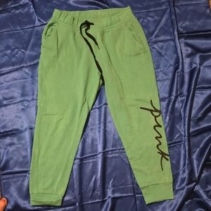 Green Joggers with Black Drawstring